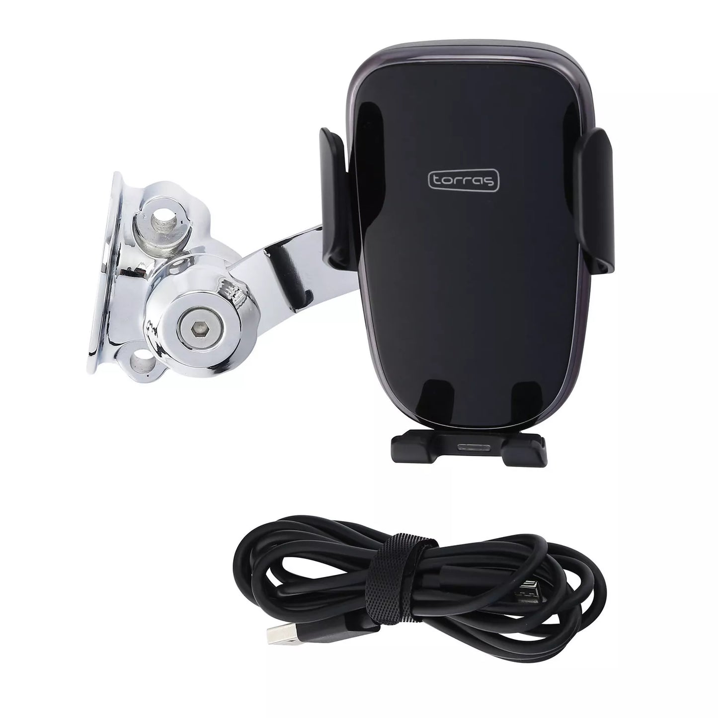 1'' Handlebar Phone Holder Automatic Clamping Charger for Harley Touring Dyna