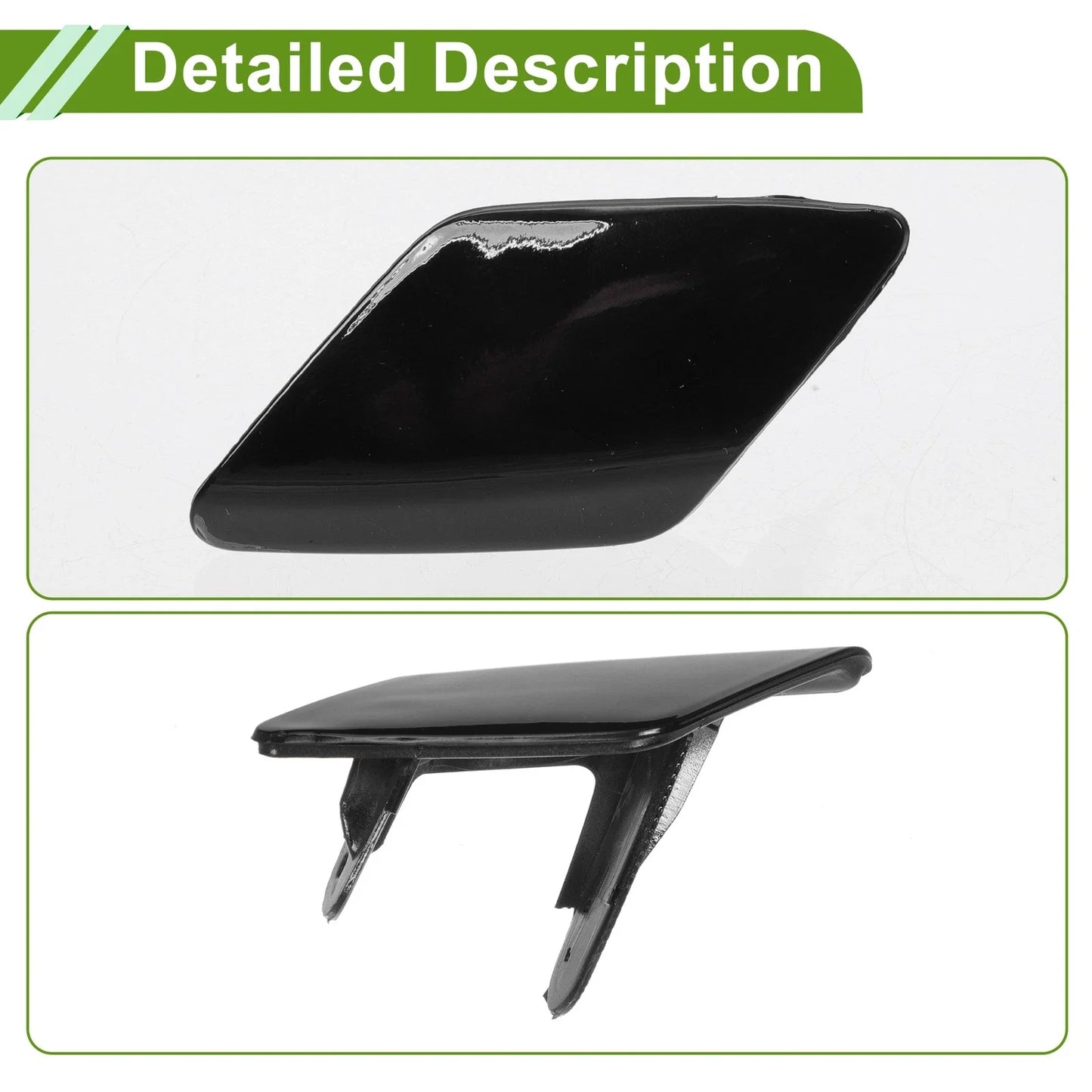 Front Left Washer Nozzle Cover Cap for BMW 428i (2014-2016) Black
