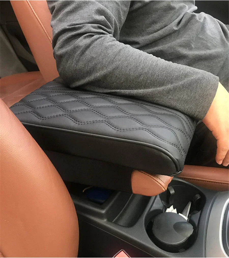 PU Leather Central Console Armrest Cover for Car - Mat Protector