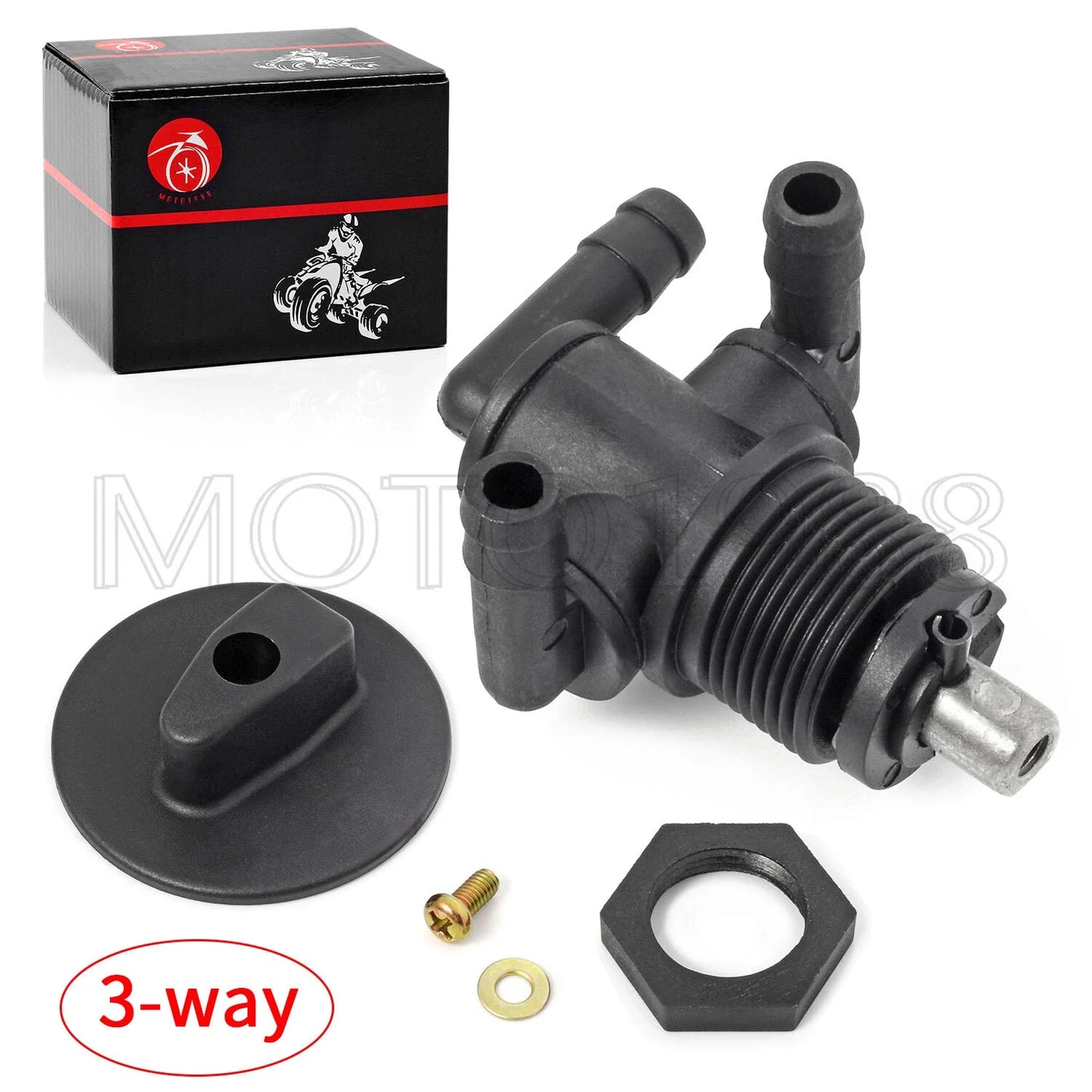 Fuel Tank Valve Petcock 3 Way & Knob NUT for Polaris Magnum (1996–2001)