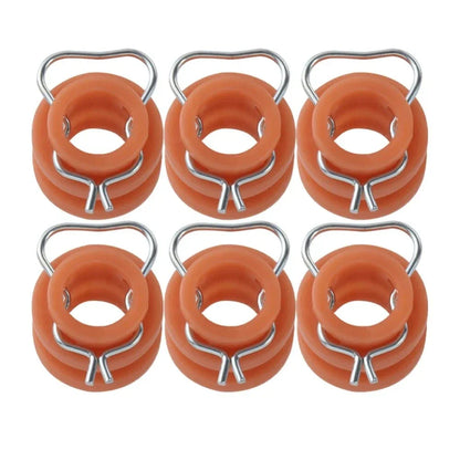 6 x Window Regulator Roller Bushings for Ford Mustang Bronco (1964-1996)
