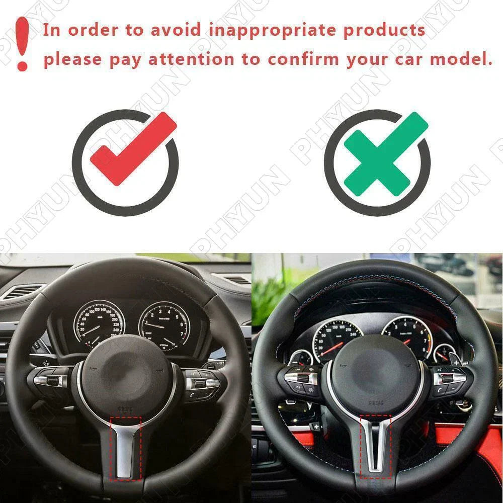 Carbon Fiber Look Steering Wheel Trim for BMW M-Sport F10 F06 F12 F13 F32 F33 (2011-2019)
