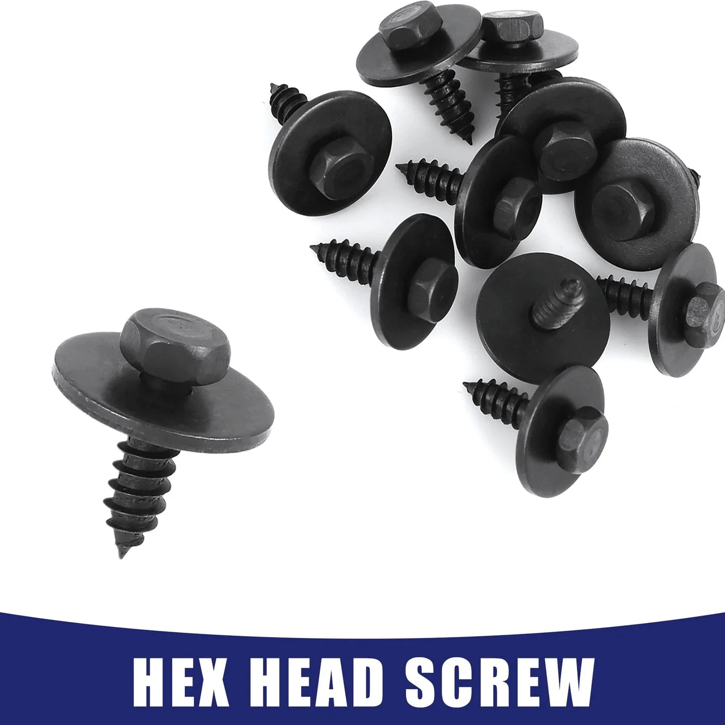 Hex Head Metal Screws with Washer for BMW E46 E60 E90 10 x