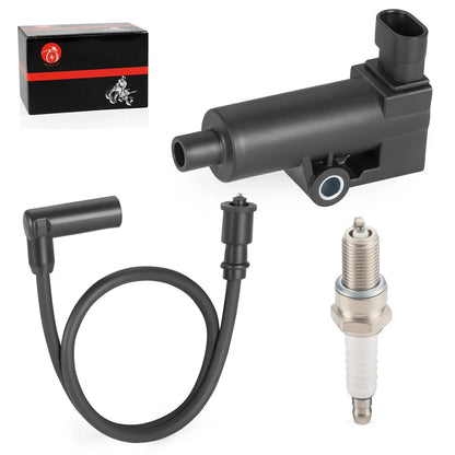 Ignition Coil & Spark Plug w Wire Cap for Hisun UTV MSU 400–500 (2009–2016)