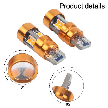 Pair Amber Car Position Parking Lights LED Bulbs for Car