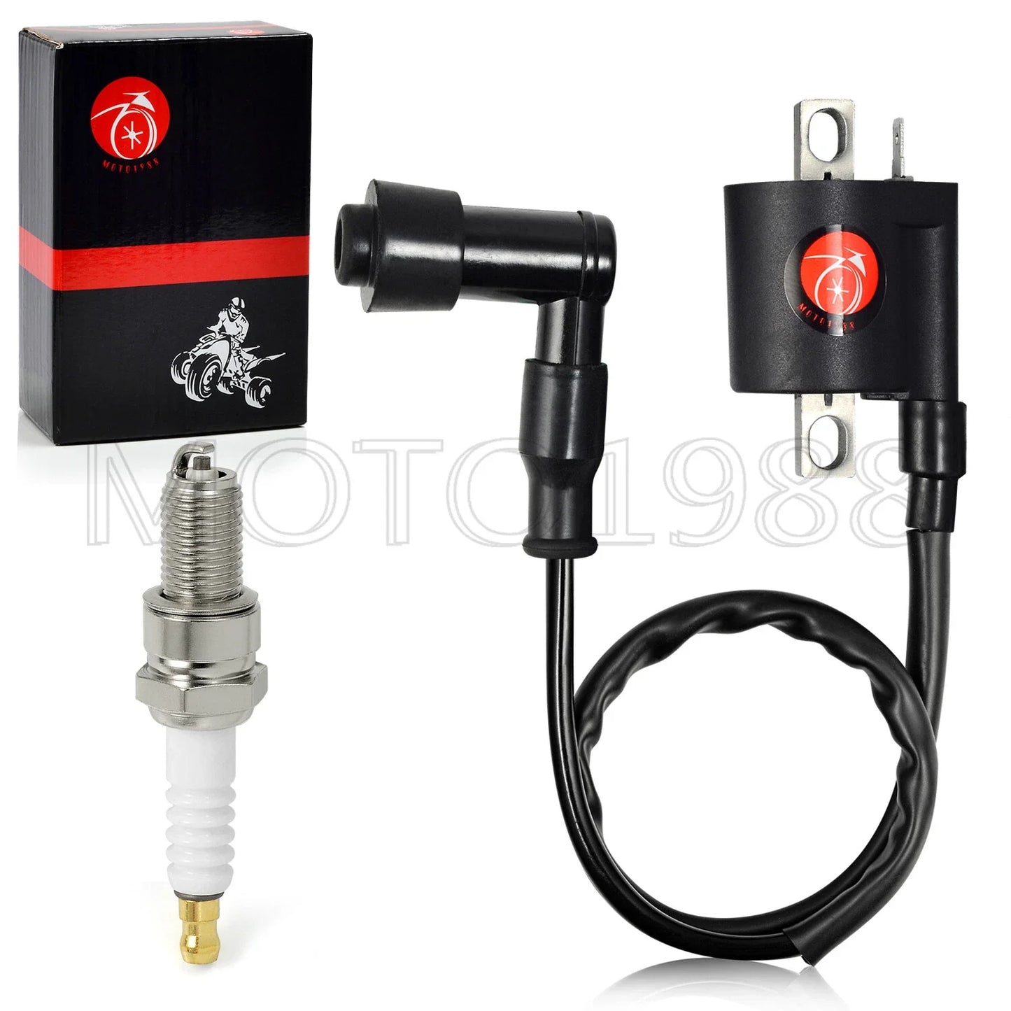 3x Ignition Coil&Plug for Yamaha Grizzly 80 Badger 80 Raptor 80 (2006-2010)