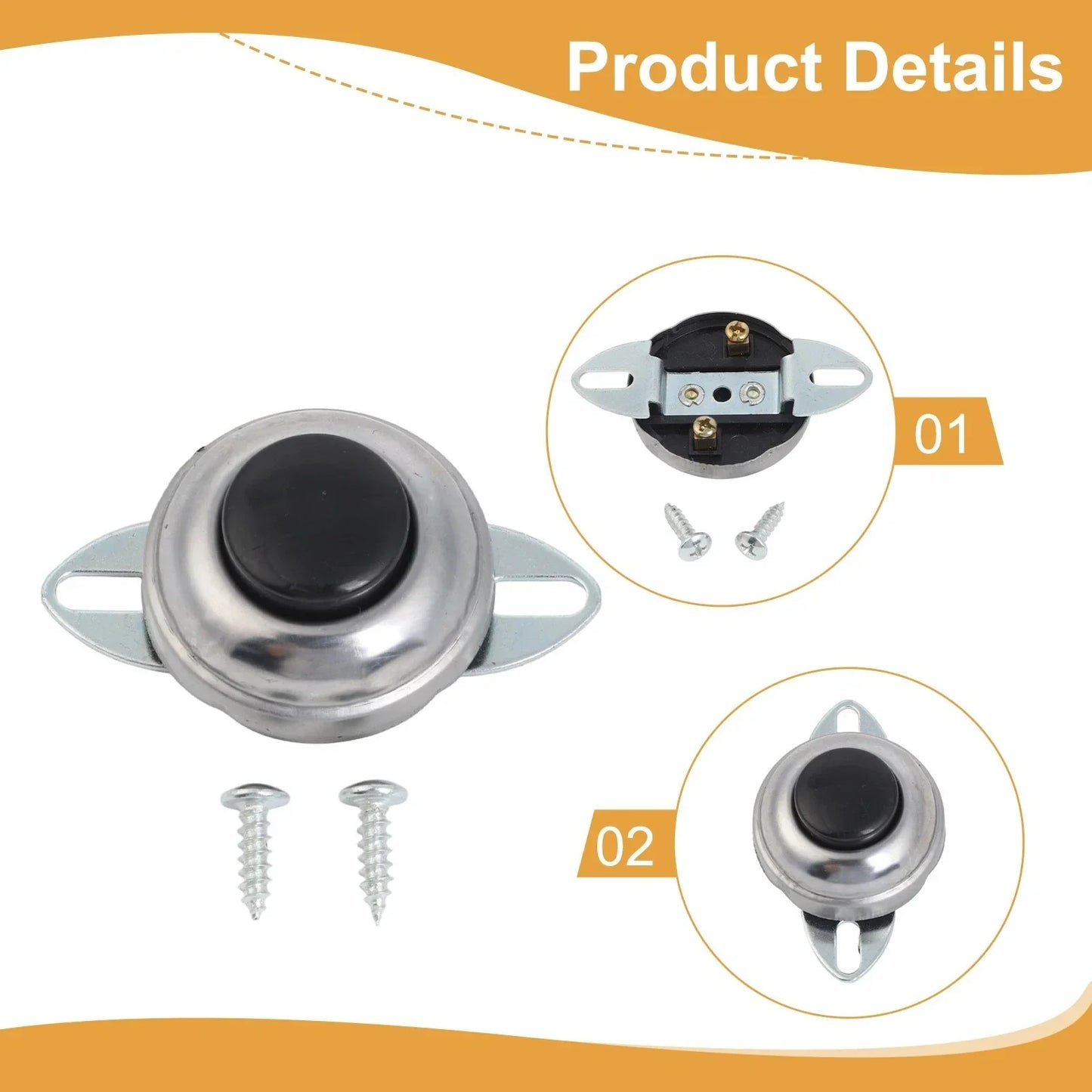 Switch Button Waterproof 50 MOhm Max ABS Plastic + Metal