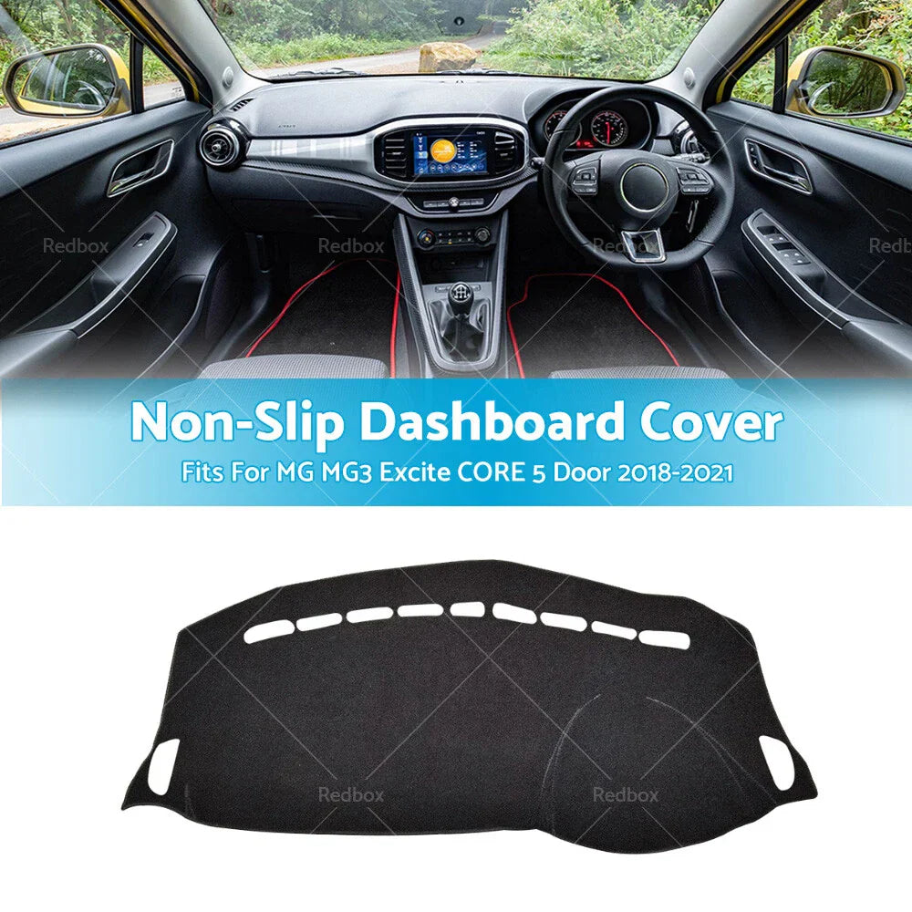 Dash Mat Black Non-Slip for MG MG3 Excite CORE Hatchback 2018-2021