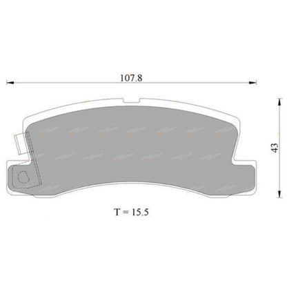 Rear Disc Brake Pad Set for Toyota Corolla AE102R (1996–1999)