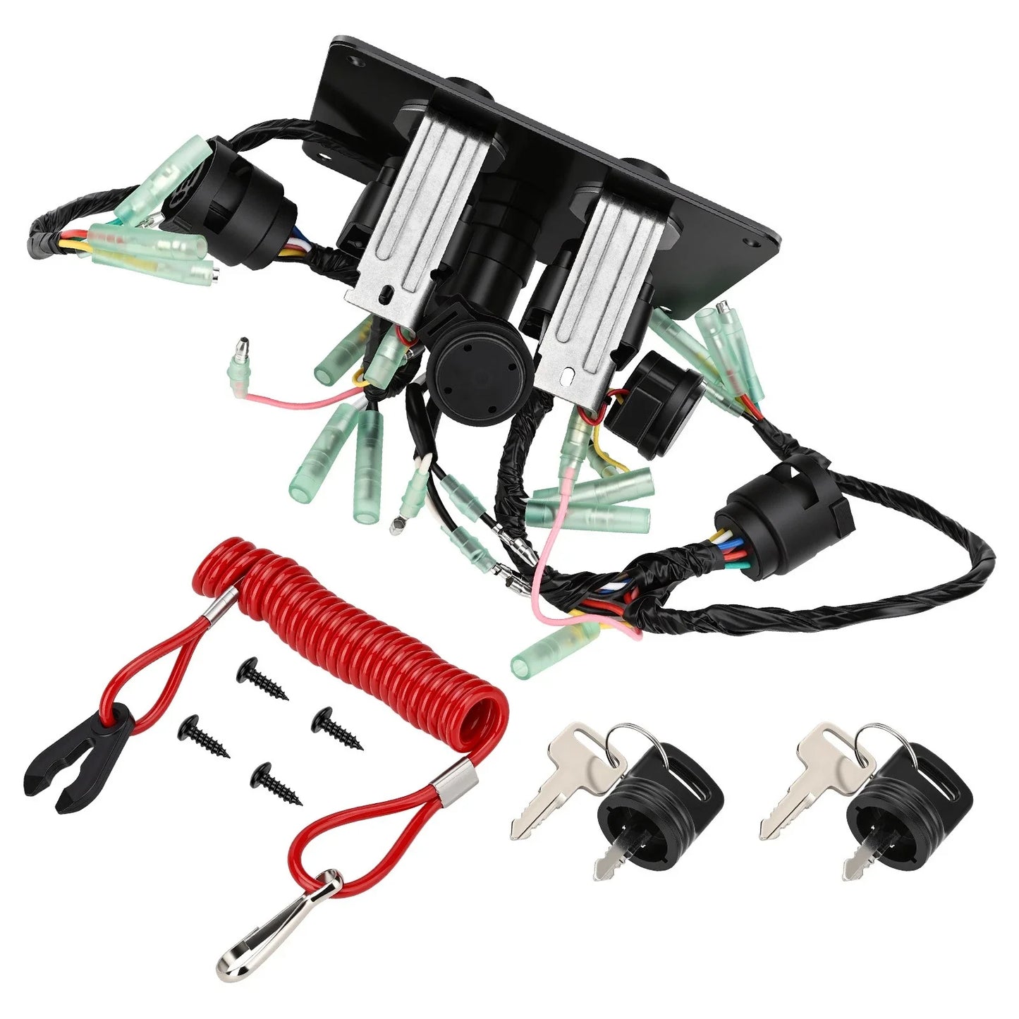 12V Dual Engine Key Switch Panel for Yamaha Outboard