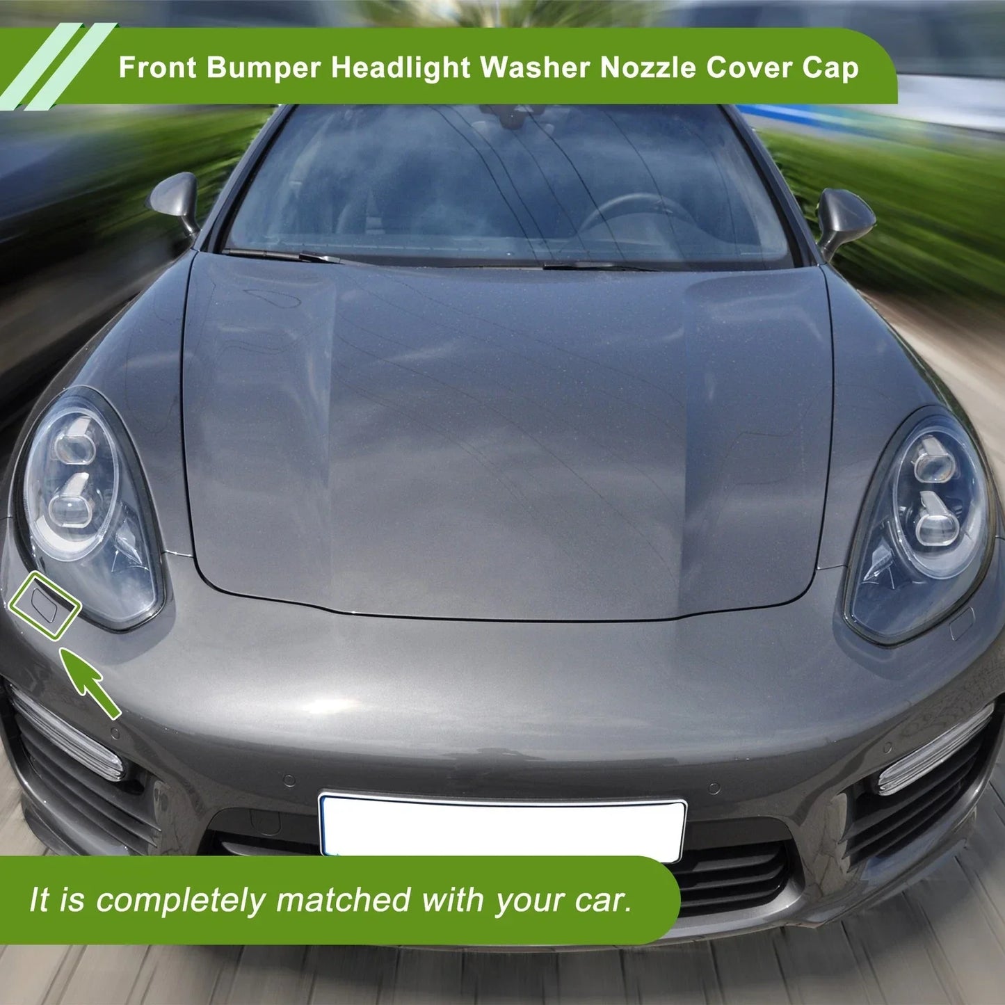 Washer Nozzle Cover for Porsche Panamera (2010-2023) - Silver Tone