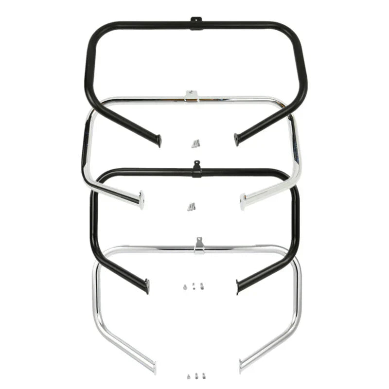 Chrome/Black Highway Engine Guard Crash Bar for Harley Road King (1997-2024)