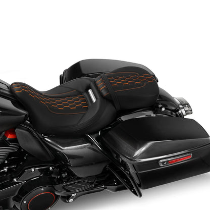 Black Driver & Passenger Seats for Harley CVO Street Road Glide (09-23)