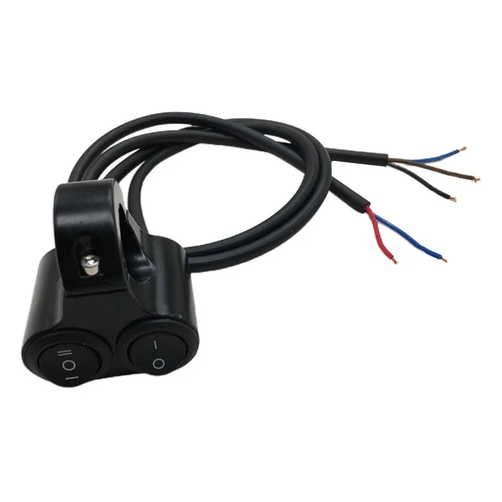 10A Switch 22mm 7/8" Dual Button Fittings Fog Spot Light Handlebar for ATV