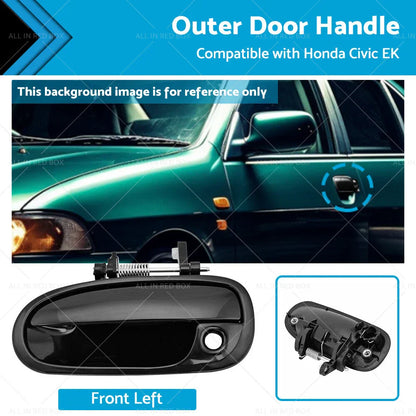 Smooth Black Front Left Outer Door Handle for Honda Civic EK (1995-2000)