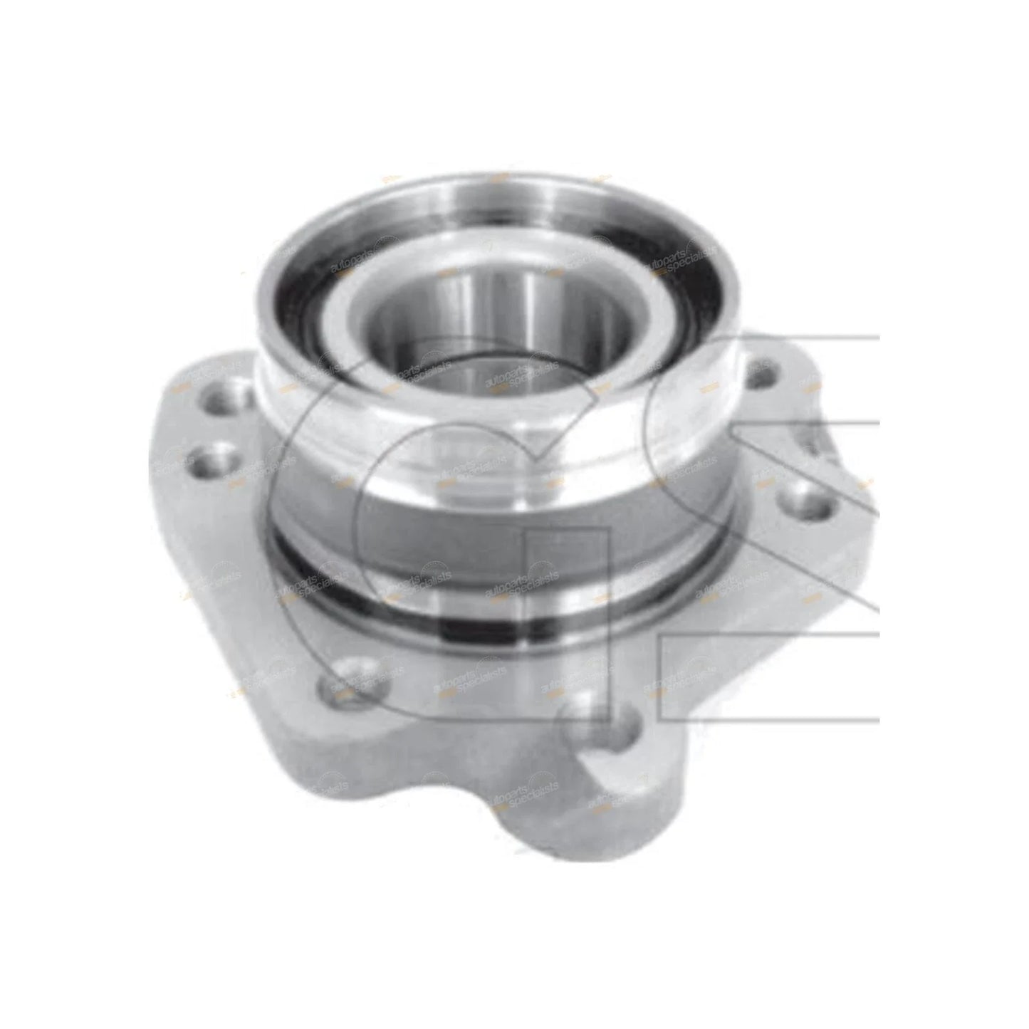 LH Rear Wheel Bearing Hub Assembly 4cyl 2.0L 2.2L for Honda CR-V (1997-2002)