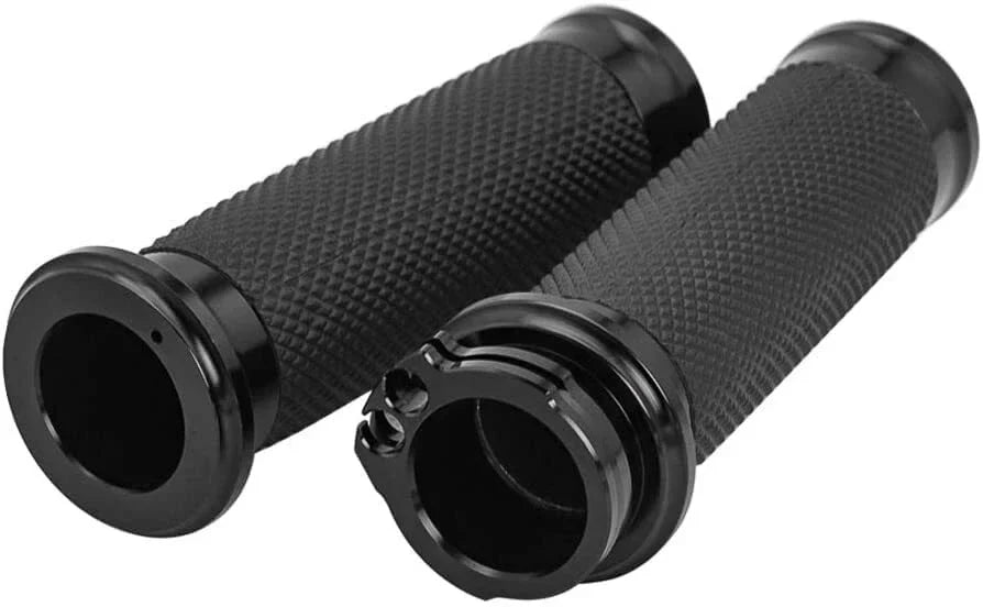 Black Handle Bar Hand Grips for Harley Dyna Sportster Softail