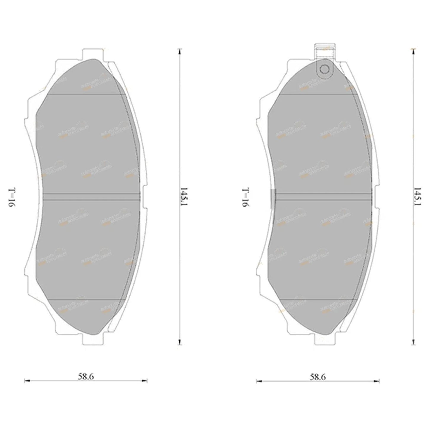 Front Brake Pad Set for Ford Ranger (2006-2011)