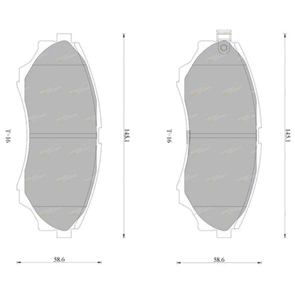 Front Brake Pad Set for Ford Ranger (2006-2011)