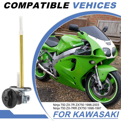 Fuel Valve Petcock & Knob for Kawasaki Ninja ZX-7R ZX-7RR ZX750 (1996–2003)