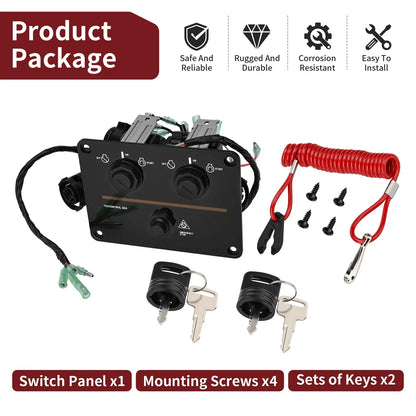 Dual Twin Ignition Key Kill Switch for Yamaha Outboard