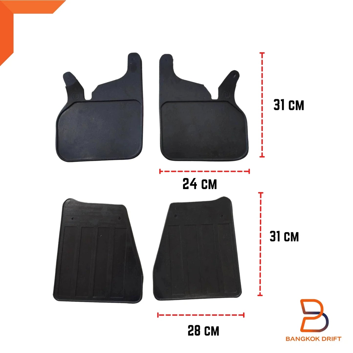 Black Mud Flap Splash Guards for Toyota Hilux 4Runner LN80 LN90 (88-96)