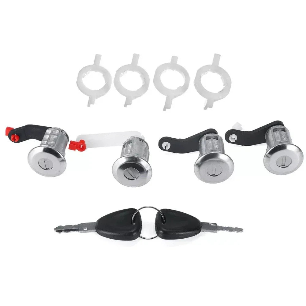 4x Door Lock Cylinders for Renault Master, Mascott, Nissan, Opel (2001-2010)