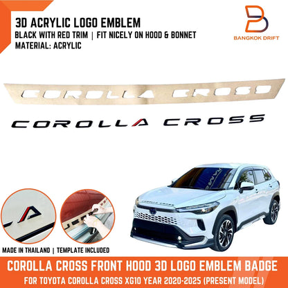 3D Acrylic Logo Emblem for Toyota Corolla Cross (2020-2025)