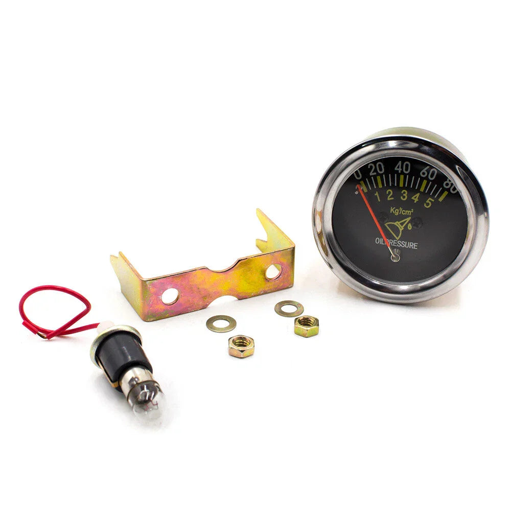 52mm Universal Mechanical Oil Pressure Gauge for Car Truck 0-80 PSI