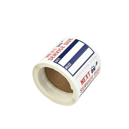 Oil Change Stickers Pack Reminder Service Sticker 2x2inch