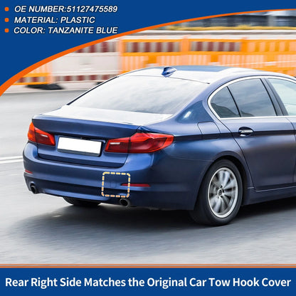 Rear Tow Hook Cover for BMW 530i 540i Tanzanite Blue