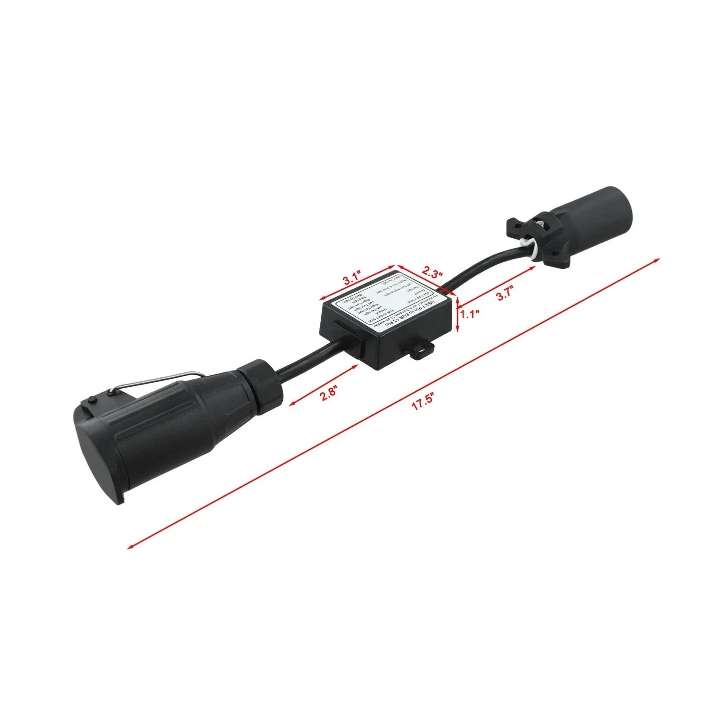 13-Pin Trailer Light Converter 7-Way Connector for Vehicles