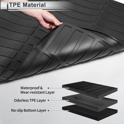 Cargo Liner Rear Trunk Mat for Lexus NX200t NX300 NX300h (2015-2021) Black TPE