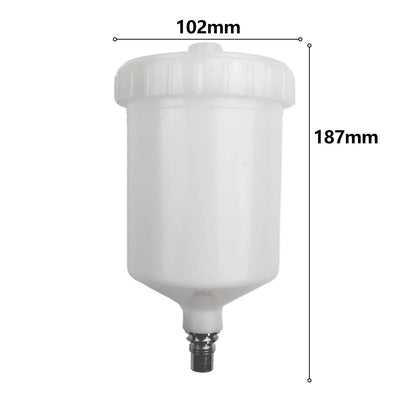 Plastic Cup-Pot White 18.7x10.2cm Jet Connector for Sata Sprayer