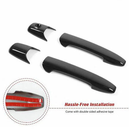 Black Door Handle Cover Trim for 2009-2014 Ford Mustang ()