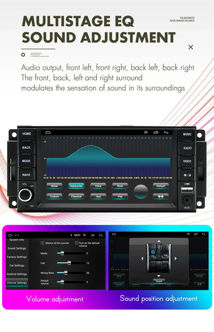 7" Stereo Radio GPS Navi Head Unit for Jeep Wrangler, Chevrolet Epica (2007-2017)