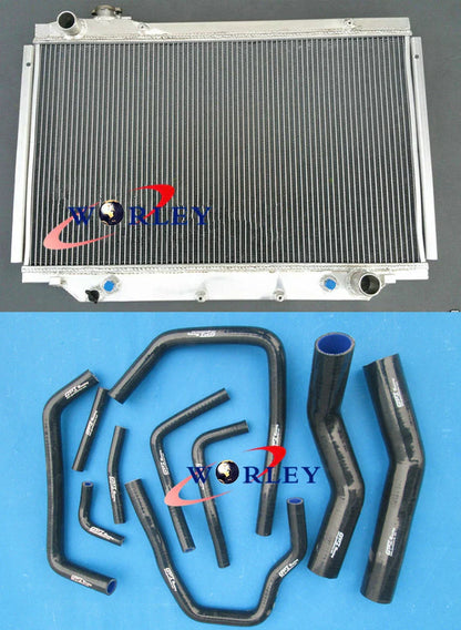 3 Row Aluminum Radiator & Hose for Land Cruiser HDJ80 HZJ80 FJ80 FZJ80 (1990-1997)