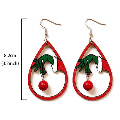 Lightweight Dangle Christmas Earrings - 2 Pair for Holiday Gift