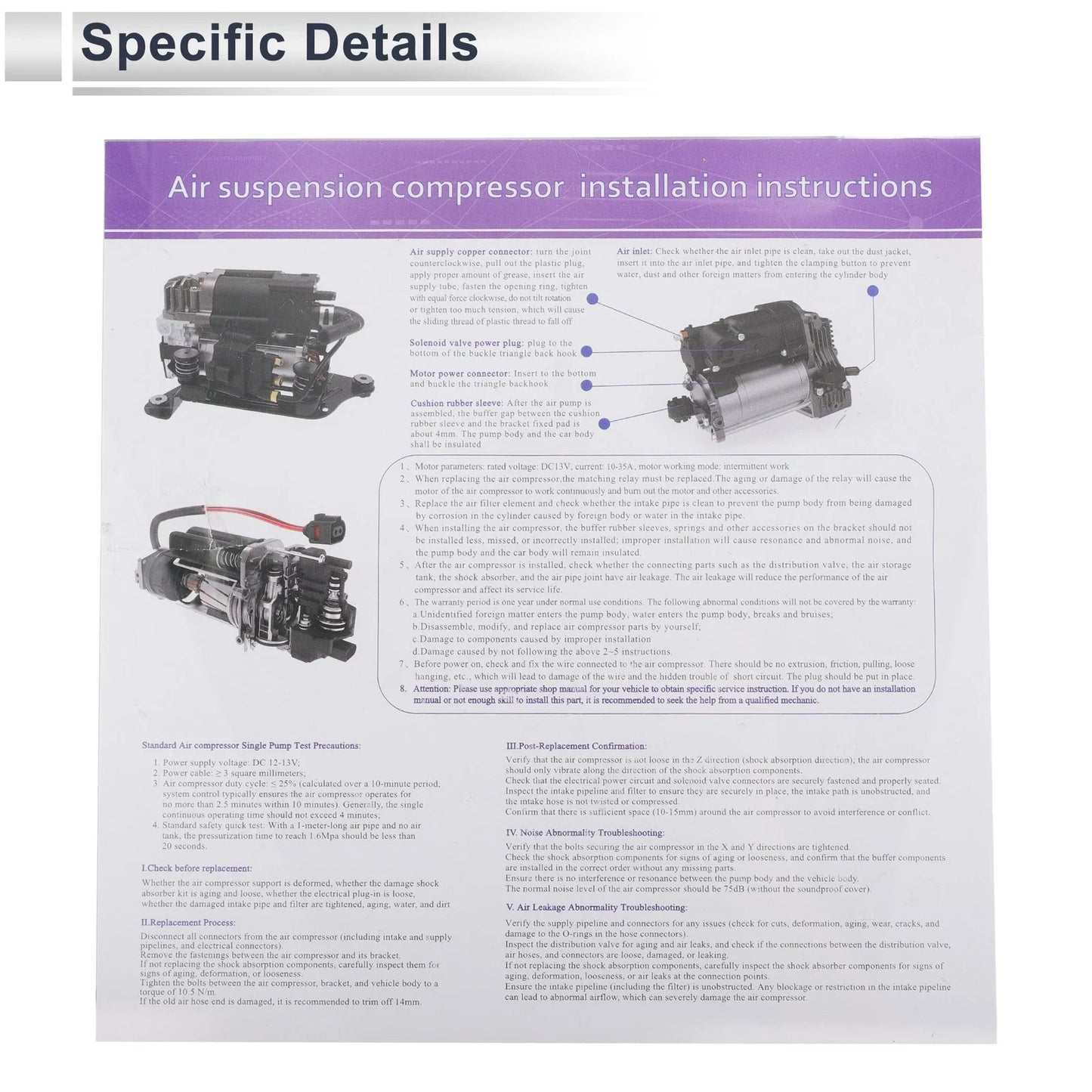 Air Suspension Compressor for BMW X5/X6 (2014 - 2019)