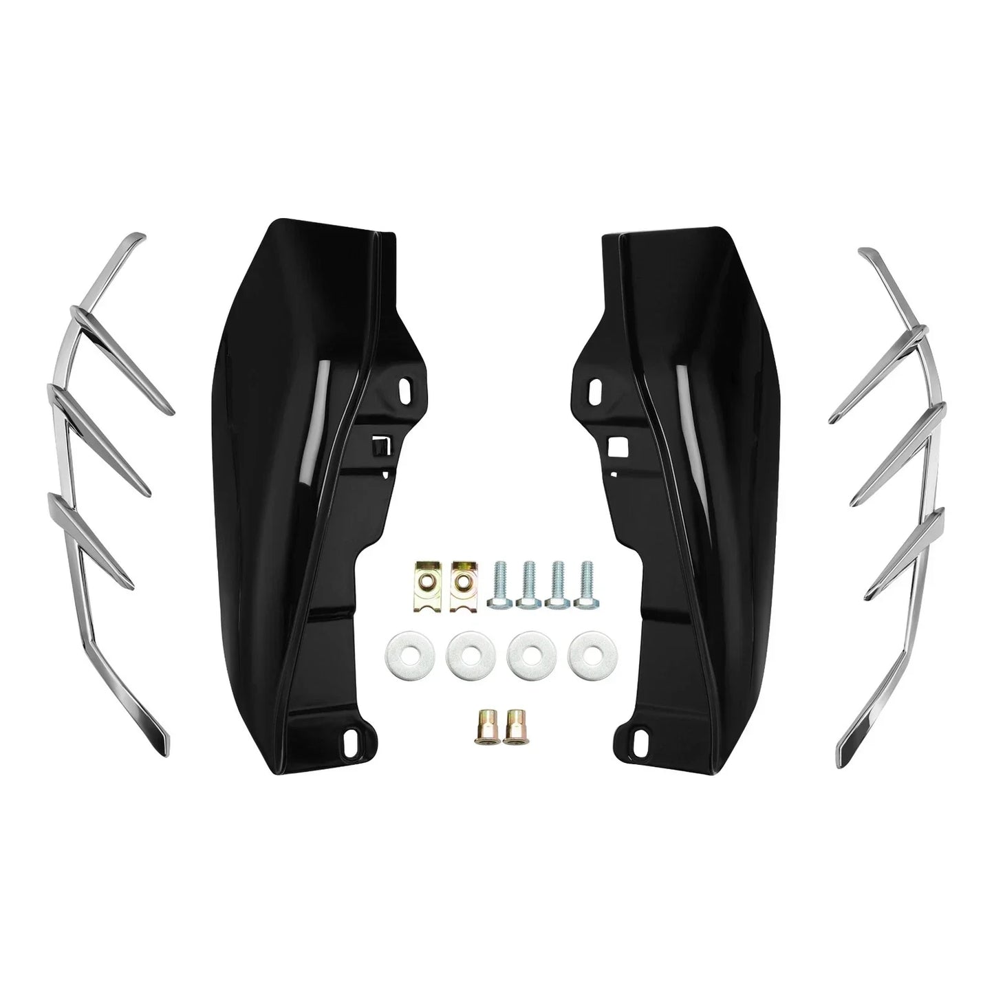 Chrome/Black Mid-Frame Air Deflector Trim for Harley Touring Trike (2009-2023)