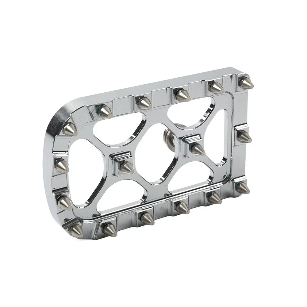 CNC Silver Brake Pedal Pad for Harley Softail Touring Electra Road Glide
