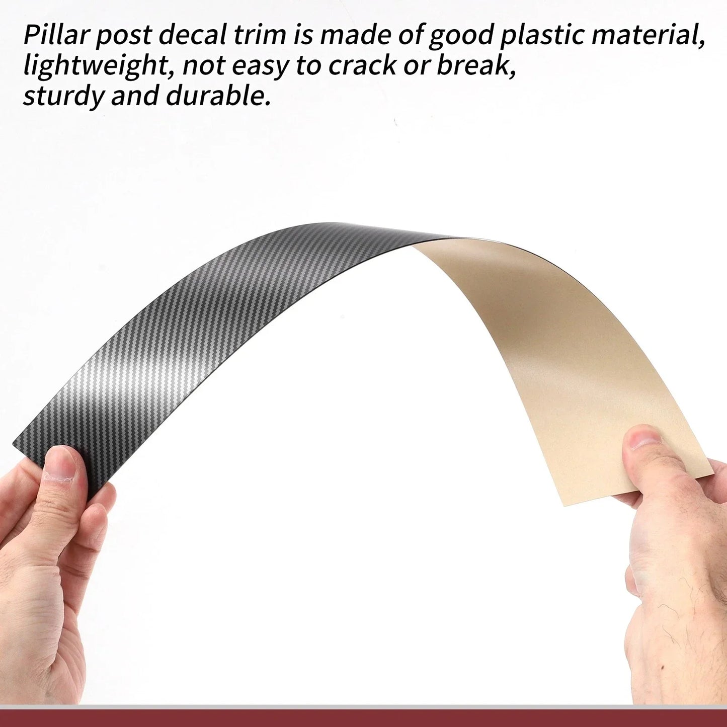 6 Pcs Door Pillar Window Trim for Mercedes-Benz B-Class (2020-2023) Black Carbon Fiber