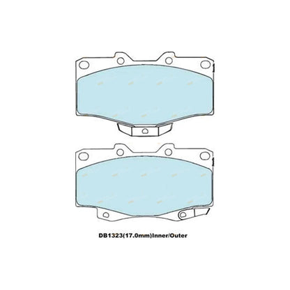 Front Slotted Disc Brake Rotors + Pads for Toyota Prado (1996-2002)