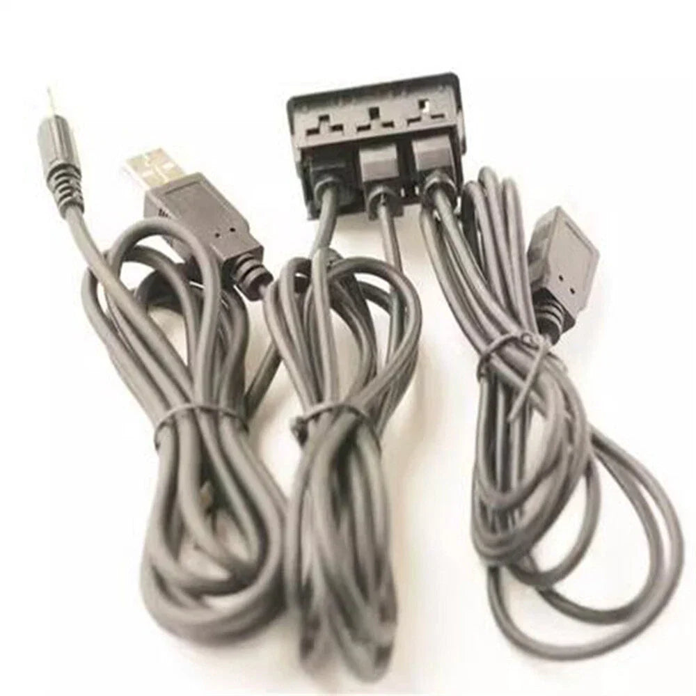 150CM Car Dash Mount AUX Type-C USB Panel Extension Cable Adapter