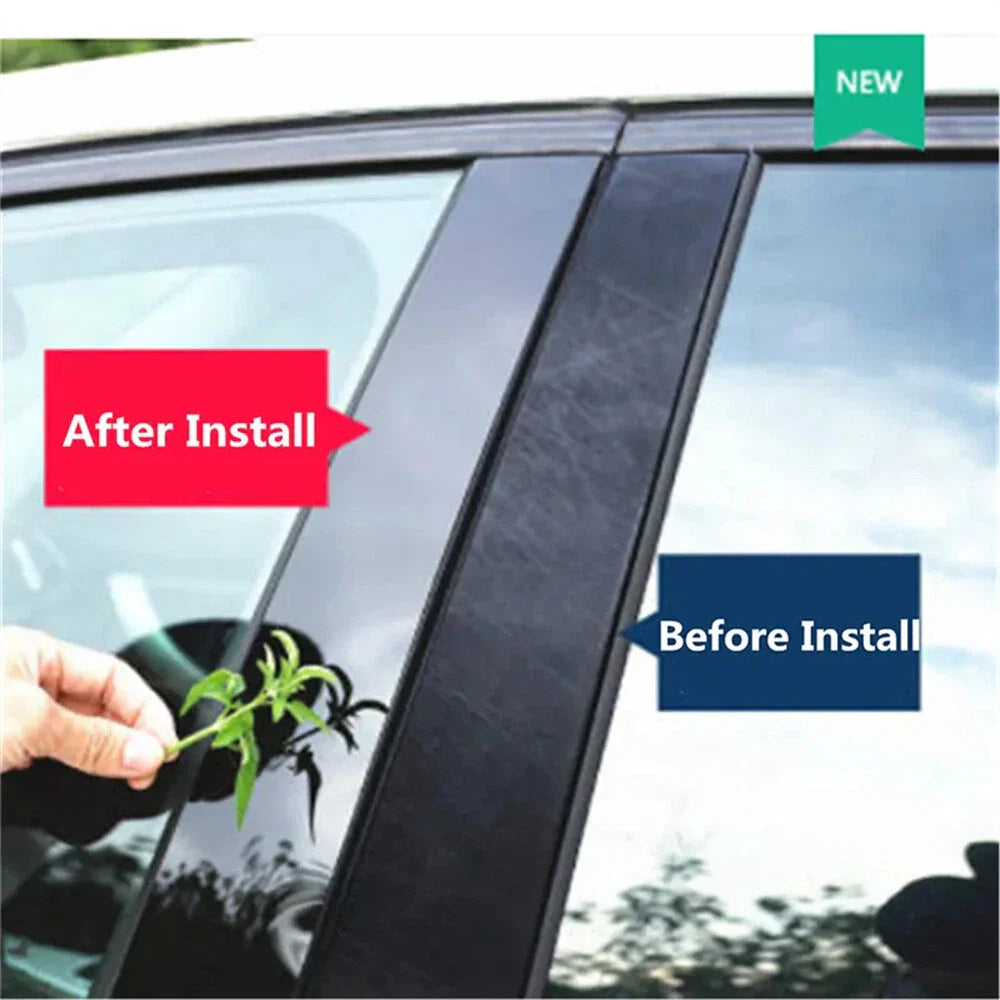 8 Pcs Glossy Black Door Window Trim Decal Covers for Flex (2019-2023)