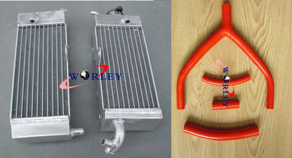 Aluminum Radiator & Blue Hoses for Yamaha YZ250 WR250 (1990-1991)