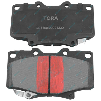 2 x Front Drilled & Slotted Disc Rotors & Brake Pads for Toyota 80 Series (90-92)