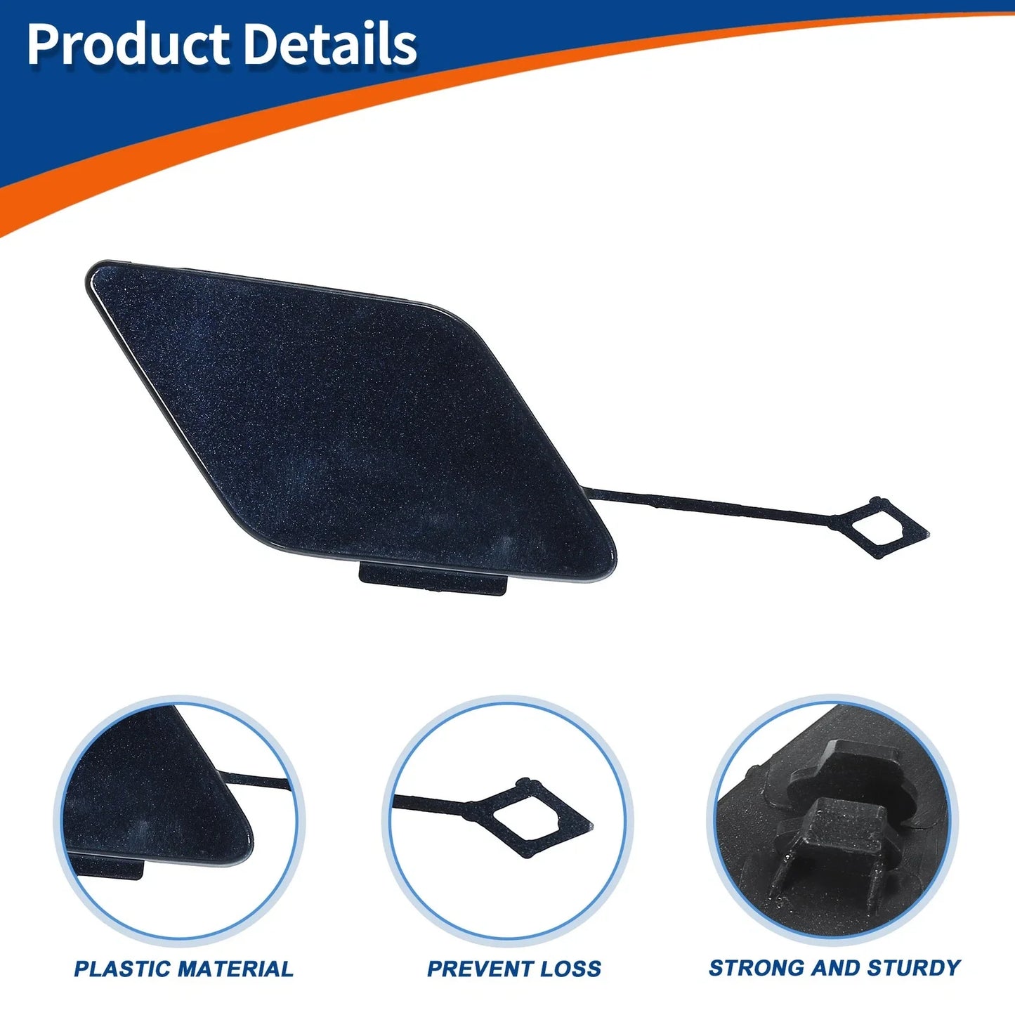 Front Right Tow Hook Cover for BMW 535i 550i GT Blue