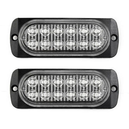 2 x Rear Red Fog 12Led Lamp Lights 12V To 24V for Truck Car/Van/Bus/Cab