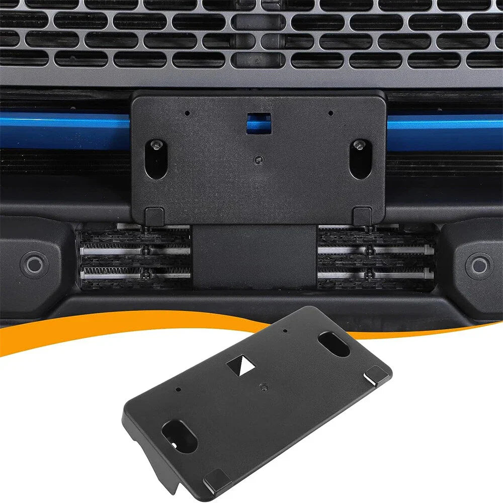 Black Front License Plate Holder for Ford Bronco (2021-2023)